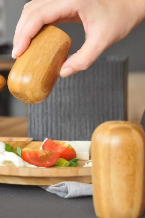 Wooden Salt And Paper Set With Base, Condiment Grinding Tool Kitchen Gadget, Adjustable Coarseness Shaker, Durable Spice Grinder Wooden Salt And Paper Set With Base, Condiment Grinding Tool Kitchen Gadget, Adjustable Coarseness Shaker, Durable Spice Grinder